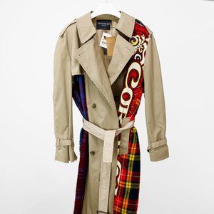 Dry Clean Only Reworked Scarf Panel Trench